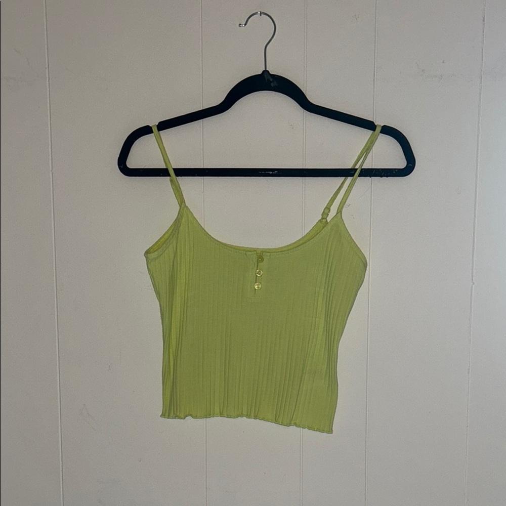 American Eagle Outfitters Light Green Ribbed Camisole